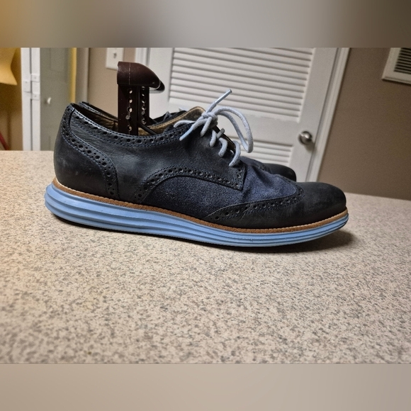 Cole Haan Lunargrand Men\'s Wingtip Oxford Shoes Size 11 Blue main image 5